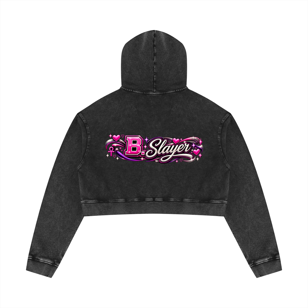 Women’s Mineral Washed Crop Hoodie