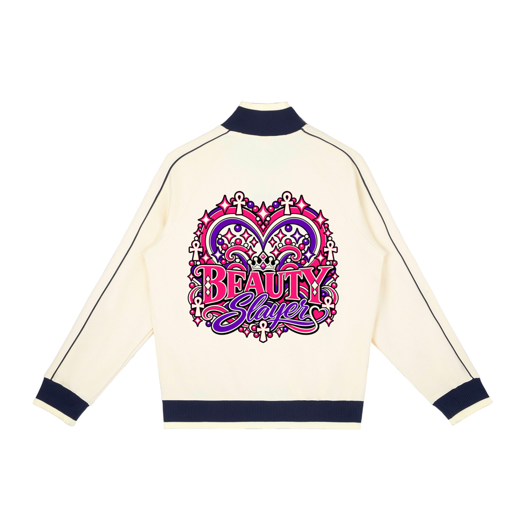 Color Block Raglan Sleeve Zip Track Jacket