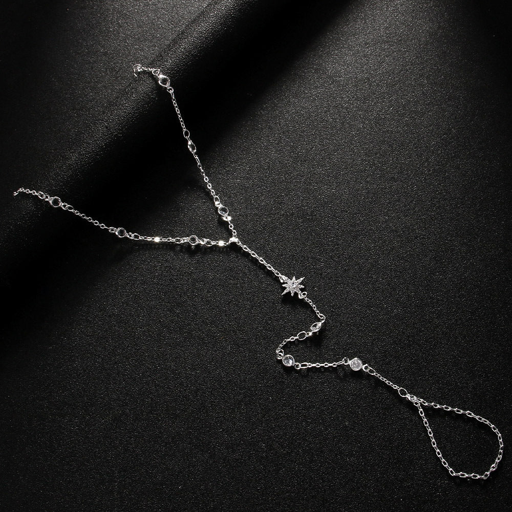 Star Rhinestone Bracelet Simple Electroplated Women Jewelry