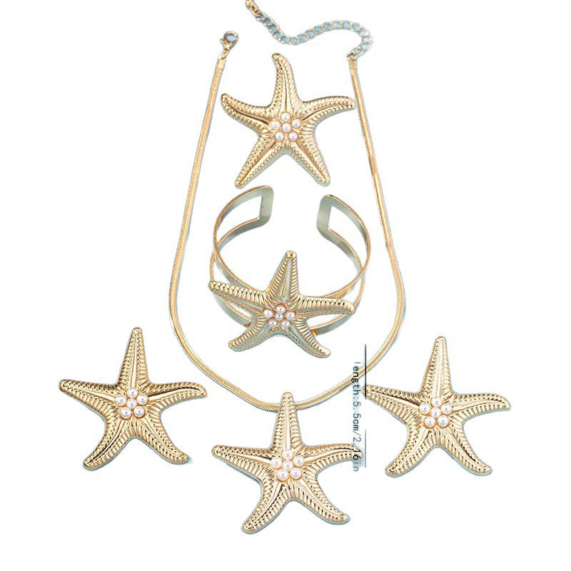 Starfish Artificial Pearl Jewelry