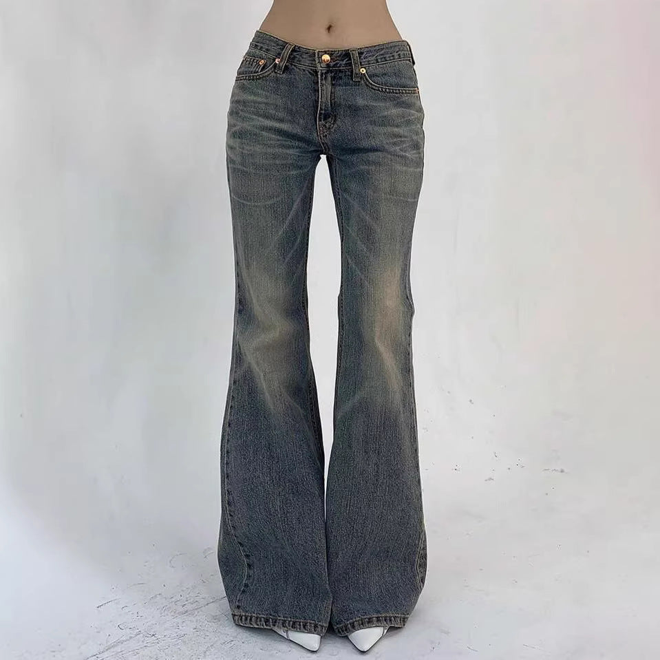 Women's high-waisted flared jeans