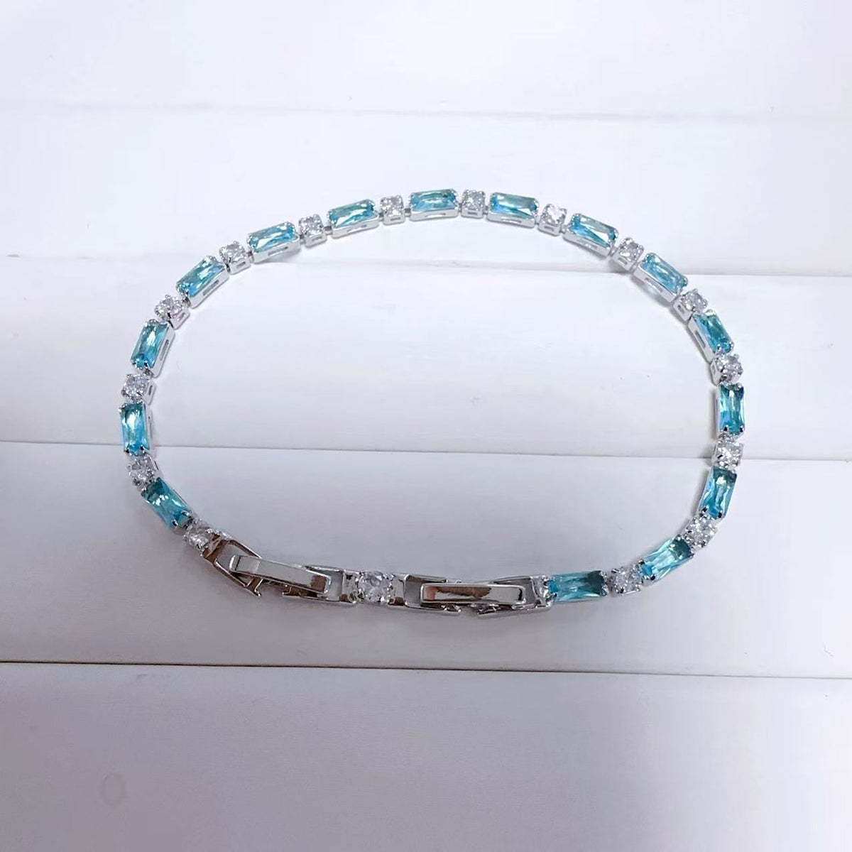 light blue bracelet female niche color matching couple jewelry
