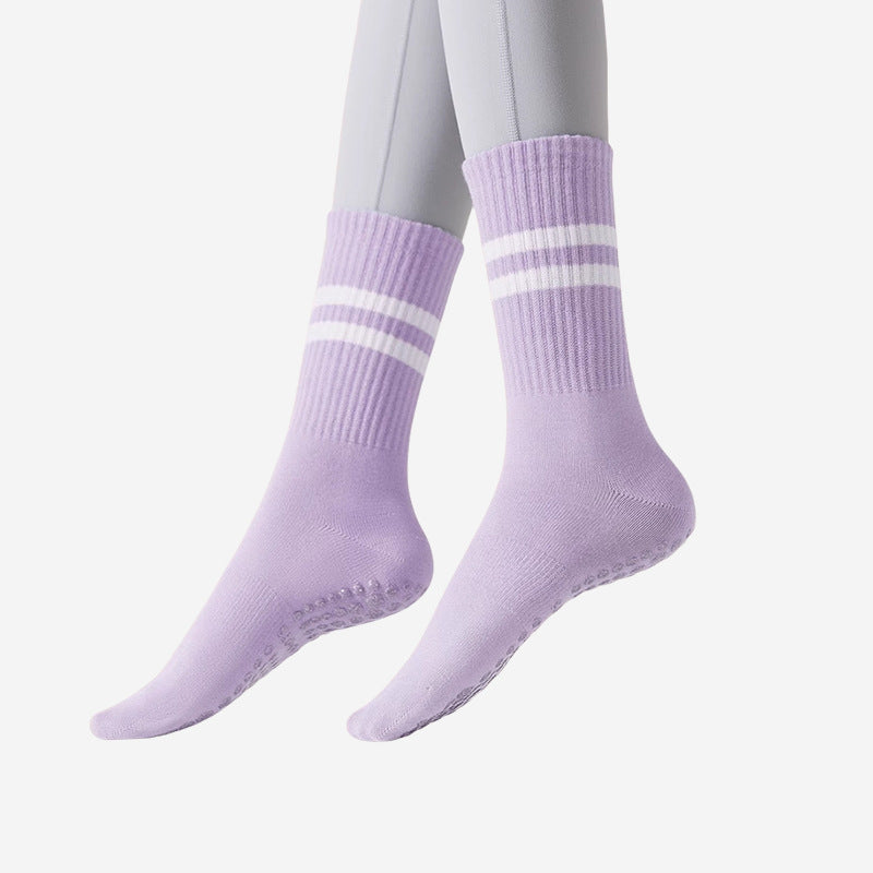 Womens Striped Non-Slip Yoga Socks