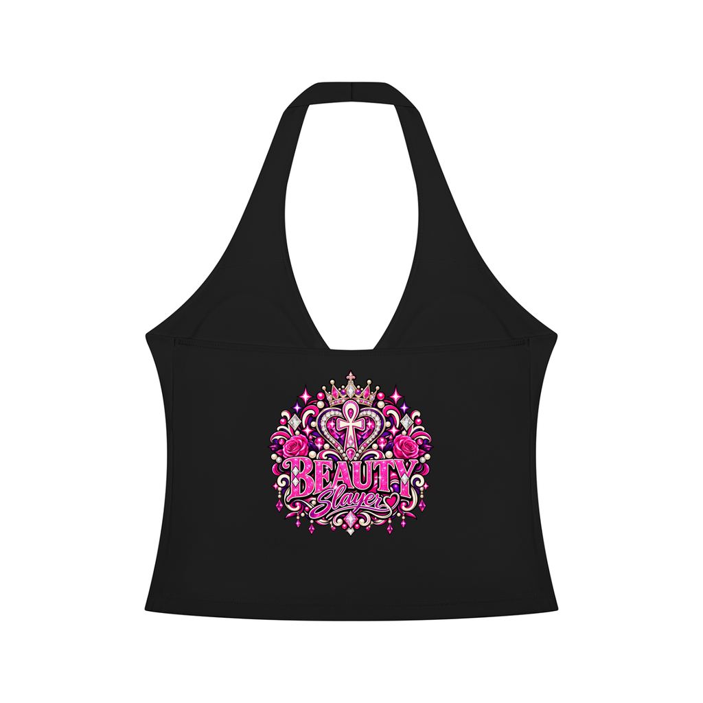 Women’s Ruched Halter Yoga Tank Top