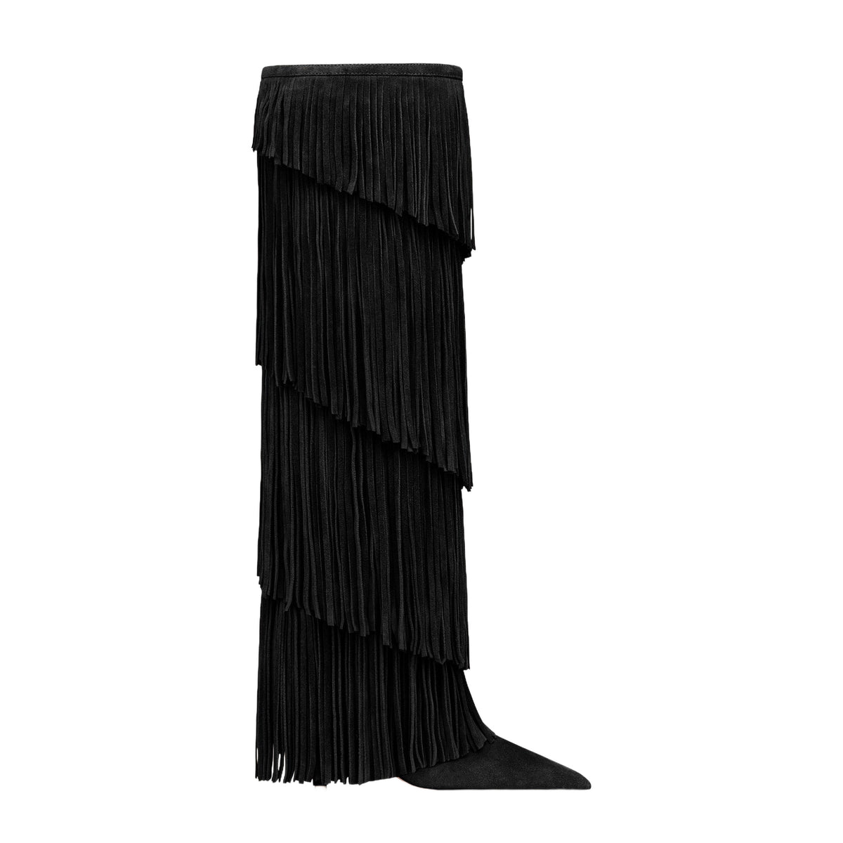Pointed-toe stiletto boots