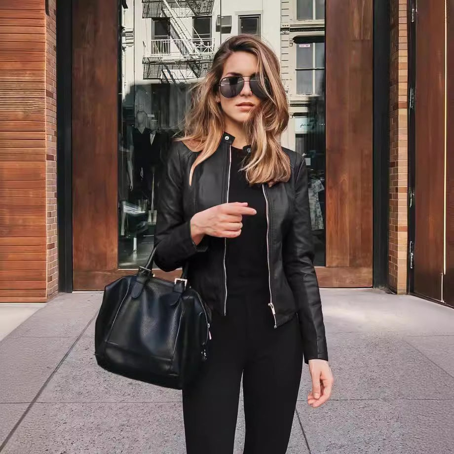 Womens PU Leather Jacket
