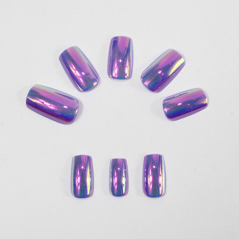 Fashionable French Electroplated Fake Nails