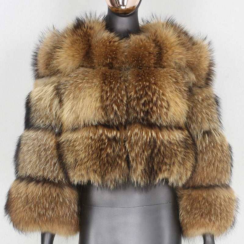 Women's Imitation Raccoon Fur Coat