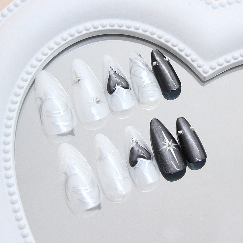 Black Cat Eye Press On Nails