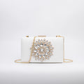 Cross-Border Hot-Selling 2026 Diamond-Encrusted Evening Clutch Bag, Fashionable Dress Evening Wear Banquet Shoulder Crossbody Chain Small Bag