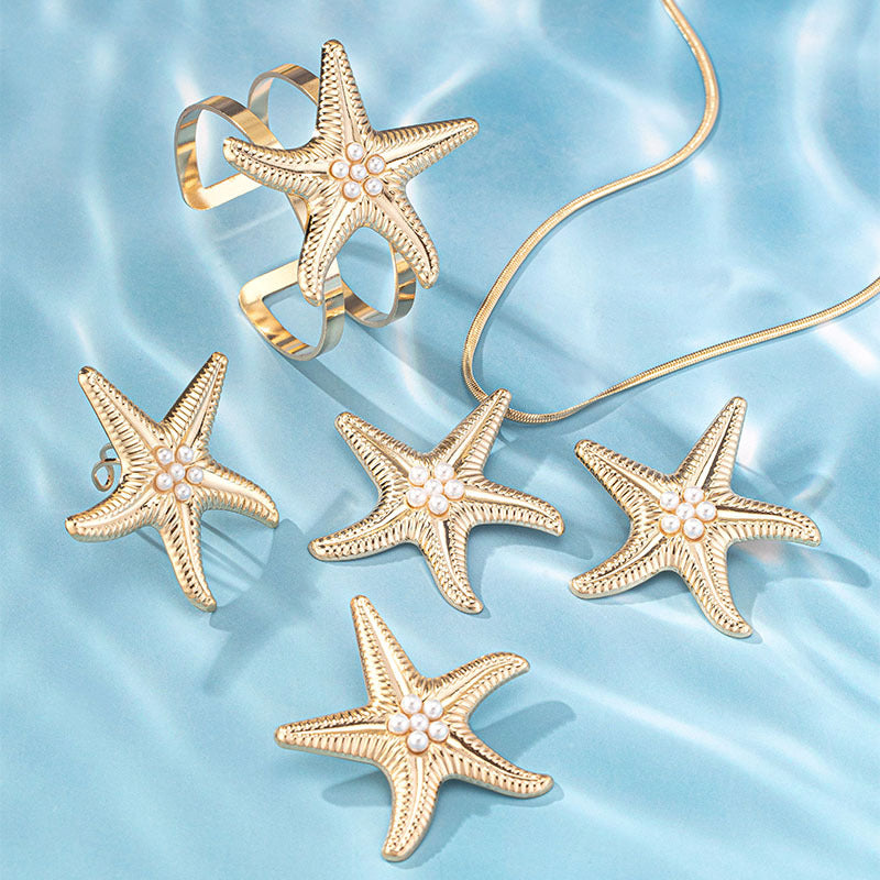 Starfish Artificial Pearl Jewelry