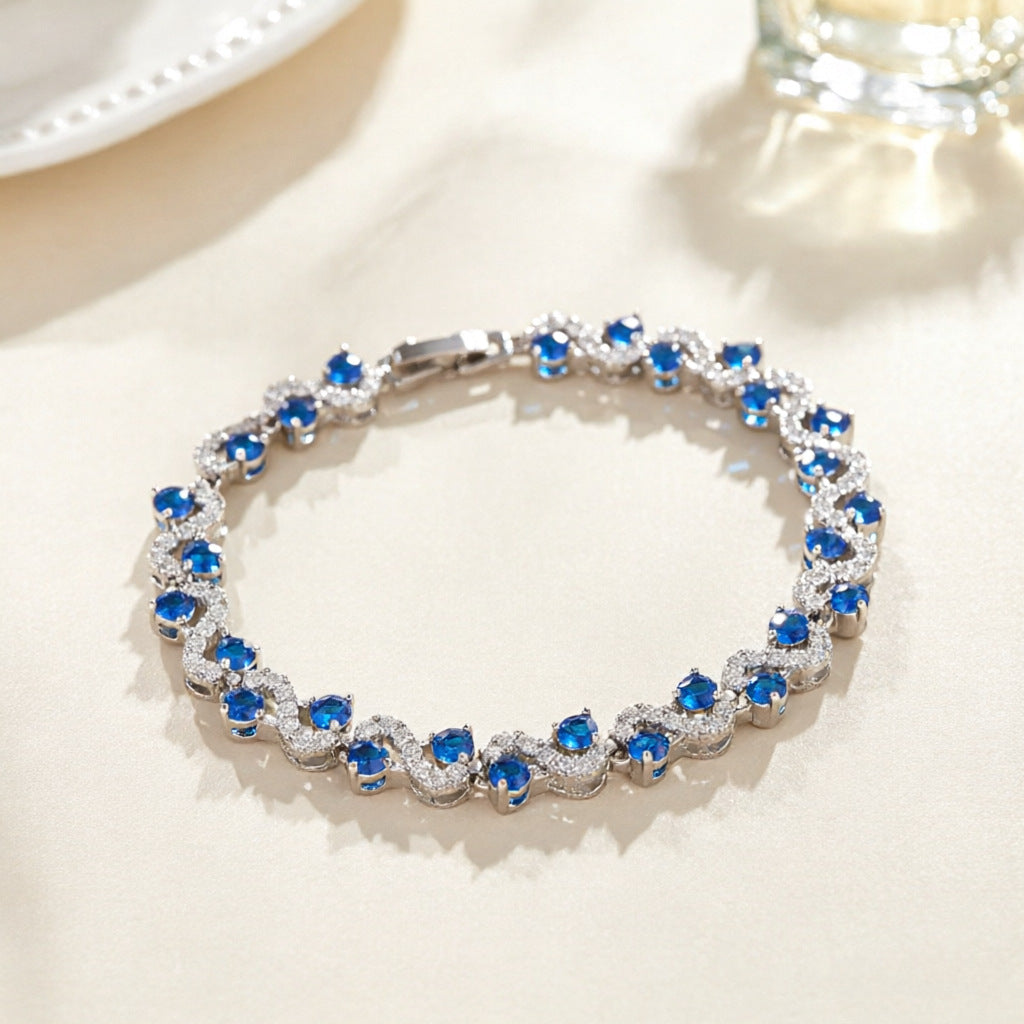 Geometric Gemstone Crystal Bracelet Women's Fashion Jewelry