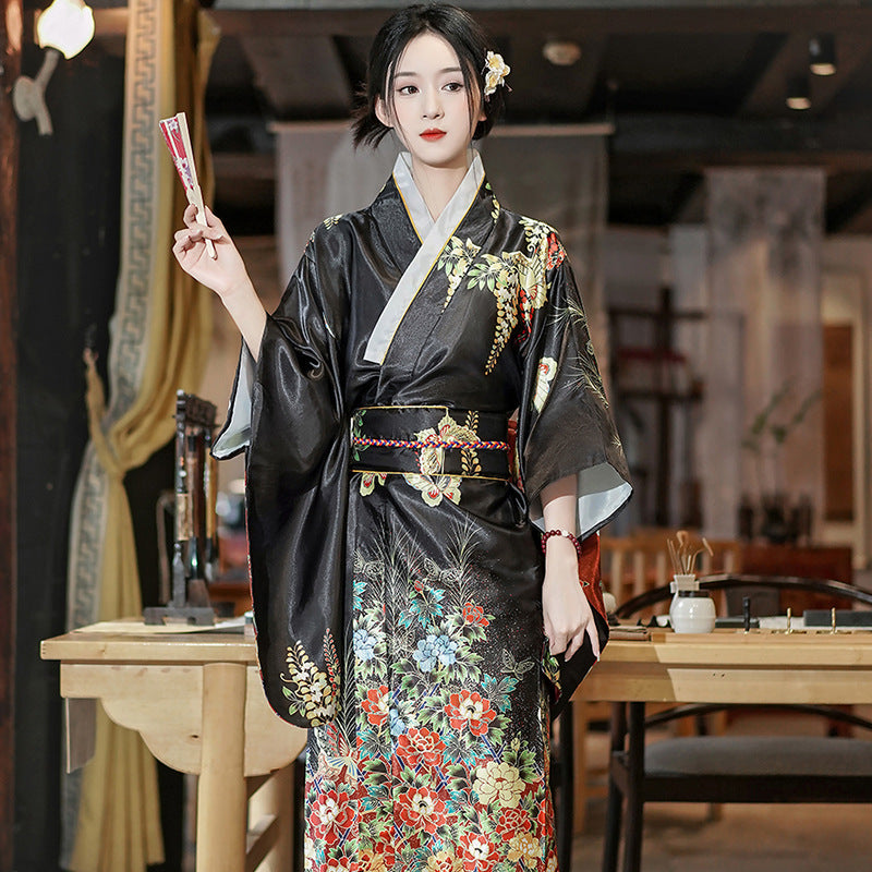 Women's Plus-Size Acetate Kimono Style Sleepwear Robe