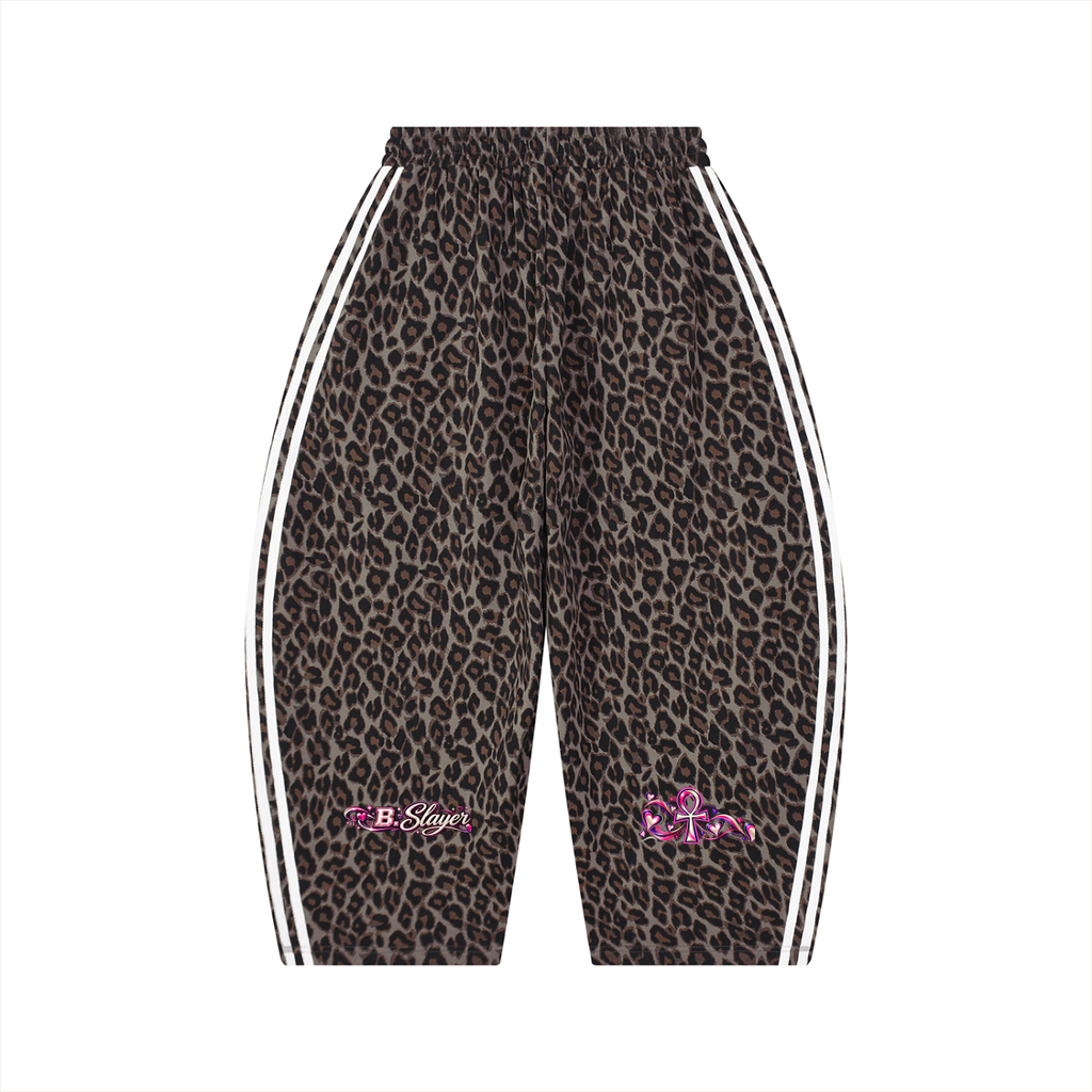 Beauty slayer Unisex Leopard Barrel Leg Sweatpants