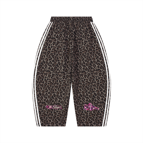 Beauty slayer Unisex Leopard Barrel Leg Sweatpants