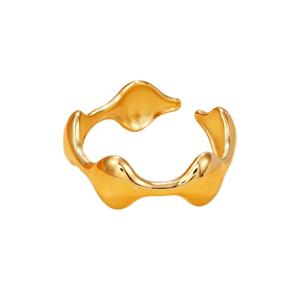 Geometric Open Ring Stainless Steel Jewelry