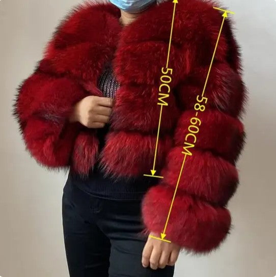 Women's Imitation Raccoon Fur Coat