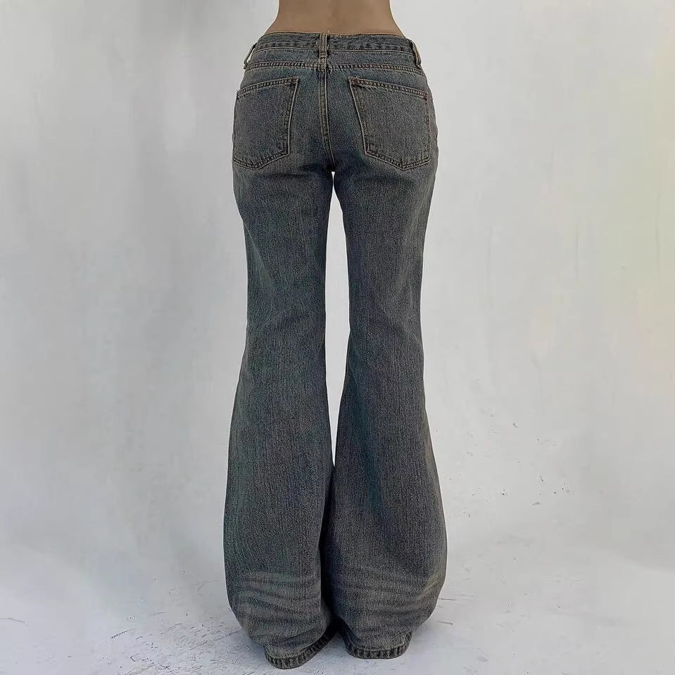 Women's high-waisted flared jeans