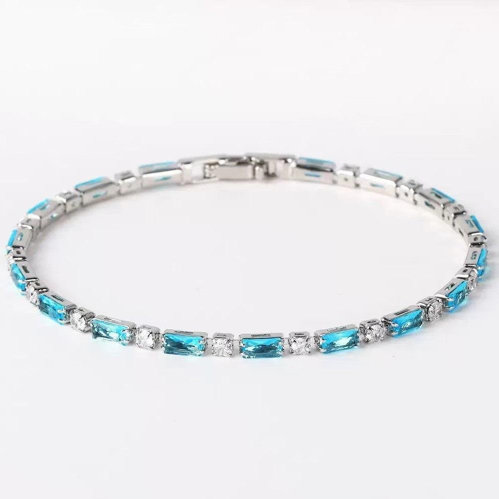 light blue bracelet female niche color matching couple jewelry
