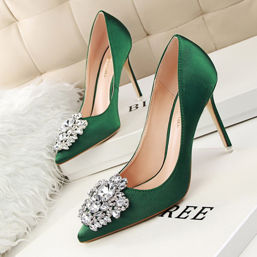 Rhinestone stiletto heels