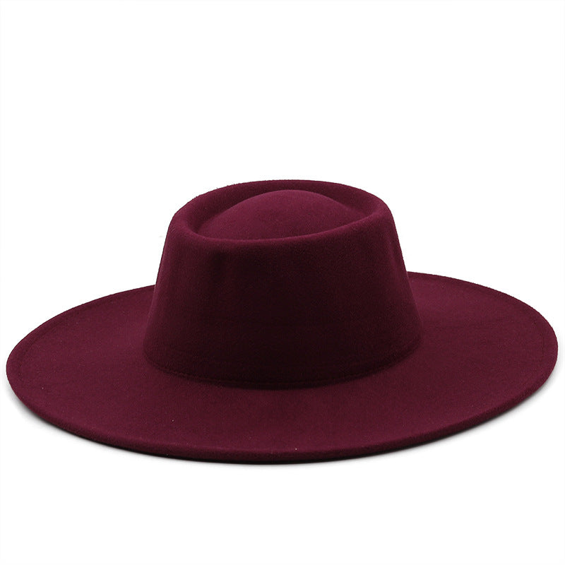 Unisex Wide Brim Woolen Hat