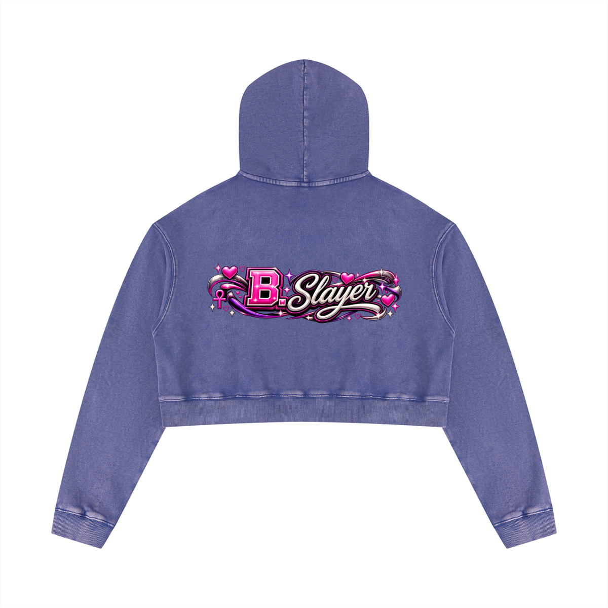 Women’s Mineral Washed Crop Hoodie