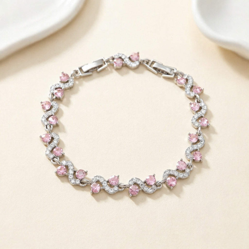 Geometric Gemstone Crystal Bracelet Women's Fashion Jewelry