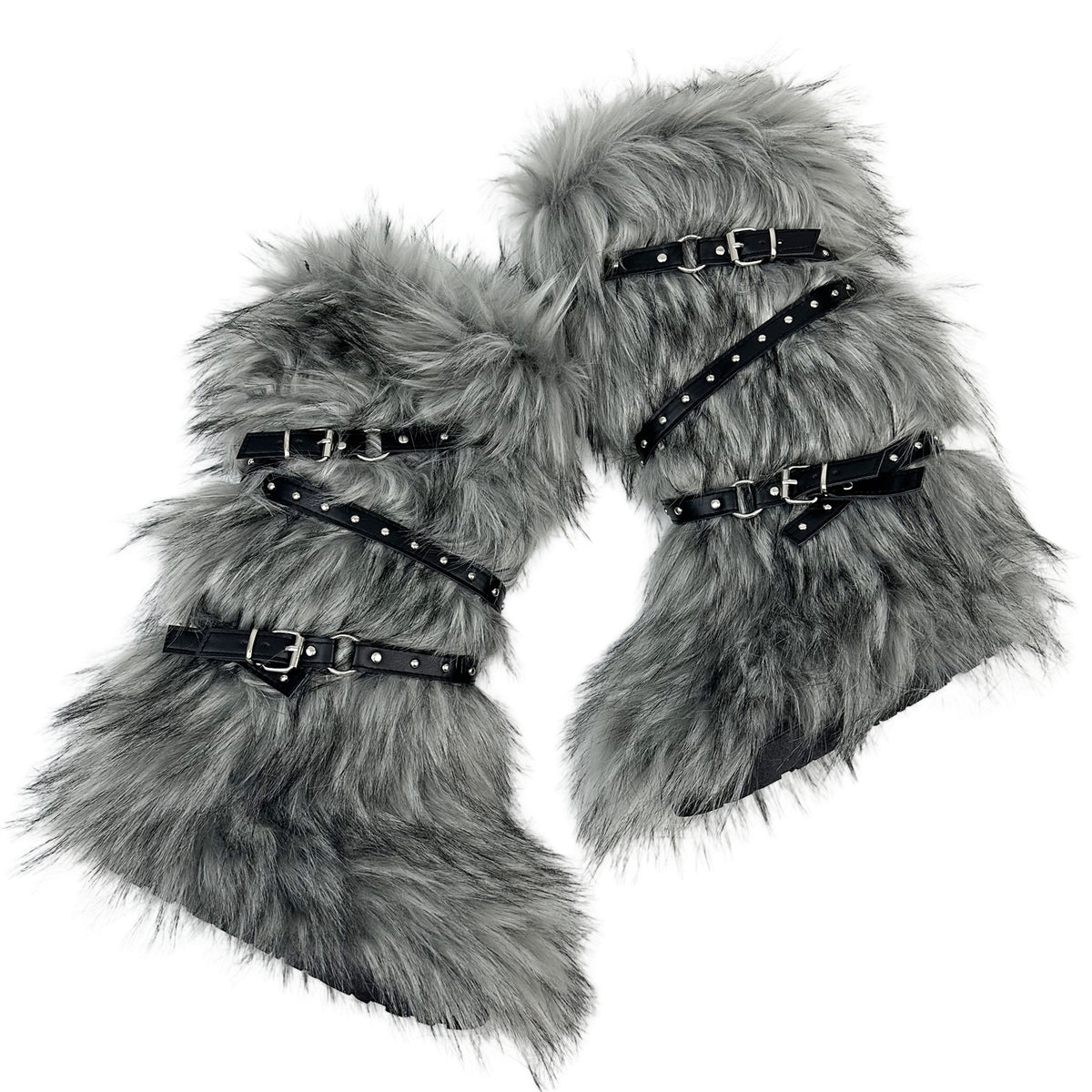 Fur Trim Snow Boots with Buckle