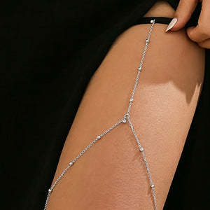 Women's Zircon Beaded Leg Chain Body Jewelry