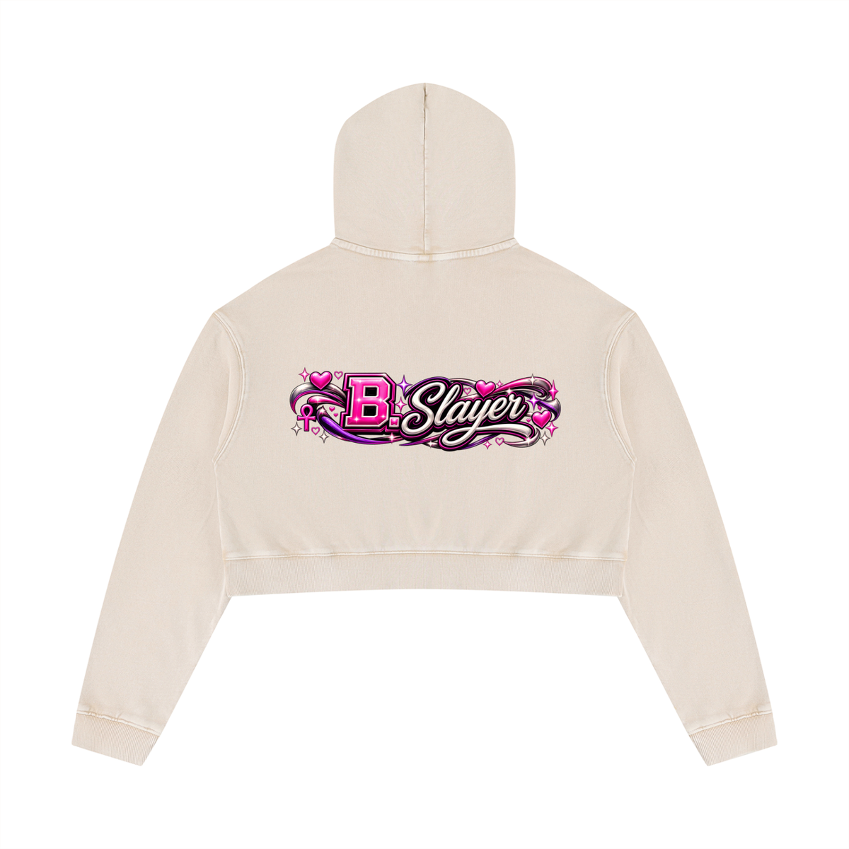 Women’s Mineral Washed Crop Hoodie