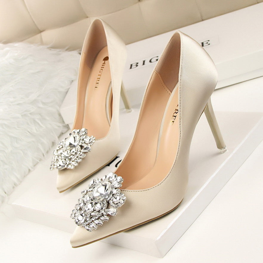 Rhinestone stiletto heels