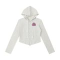 Women's Slim Cropped Full Zip Hoodie