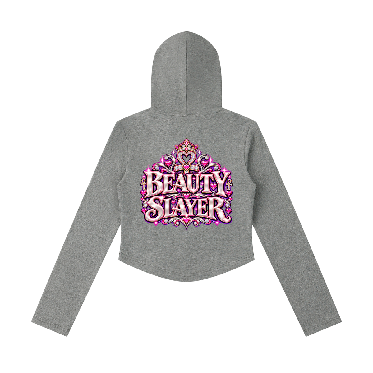 Women's Slim Cropped Full Zip Hoodie