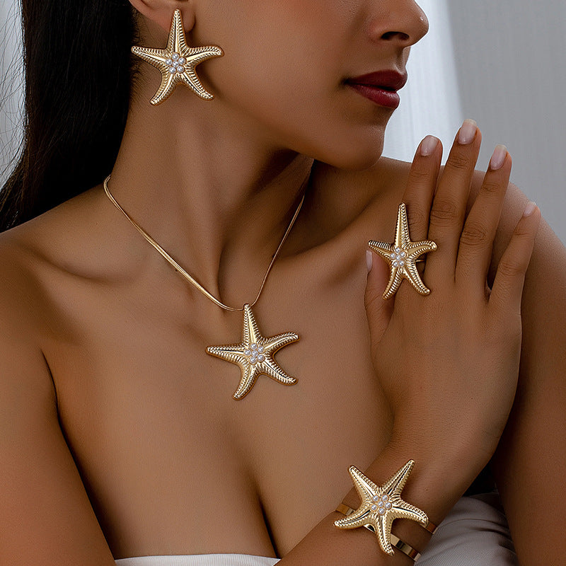 Starfish Artificial Pearl Jewelry