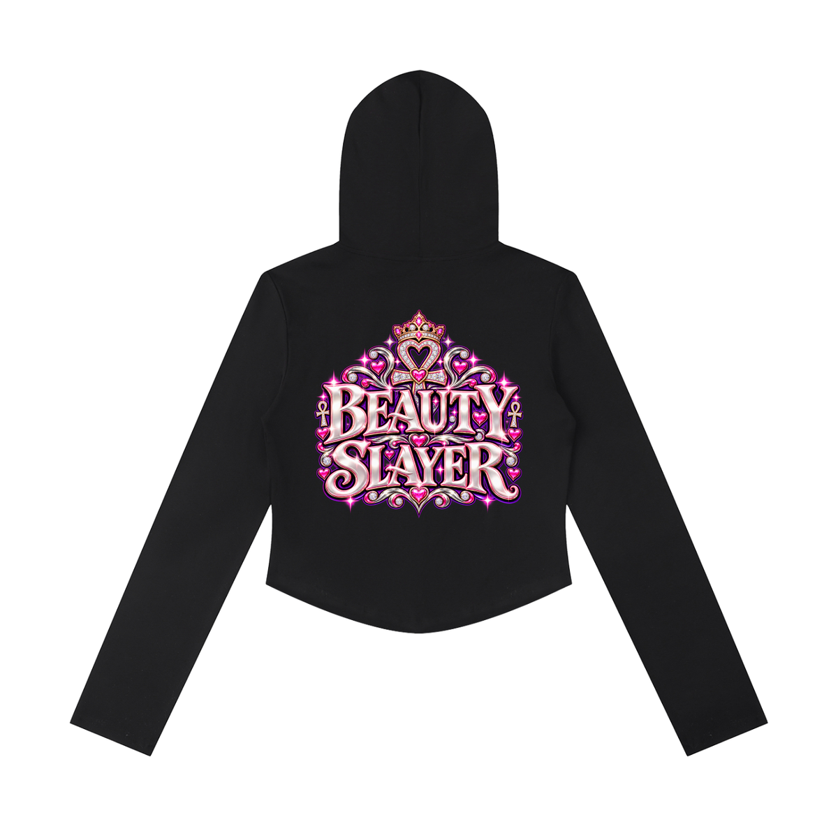 Women's Slim Cropped Full Zip Hoodie