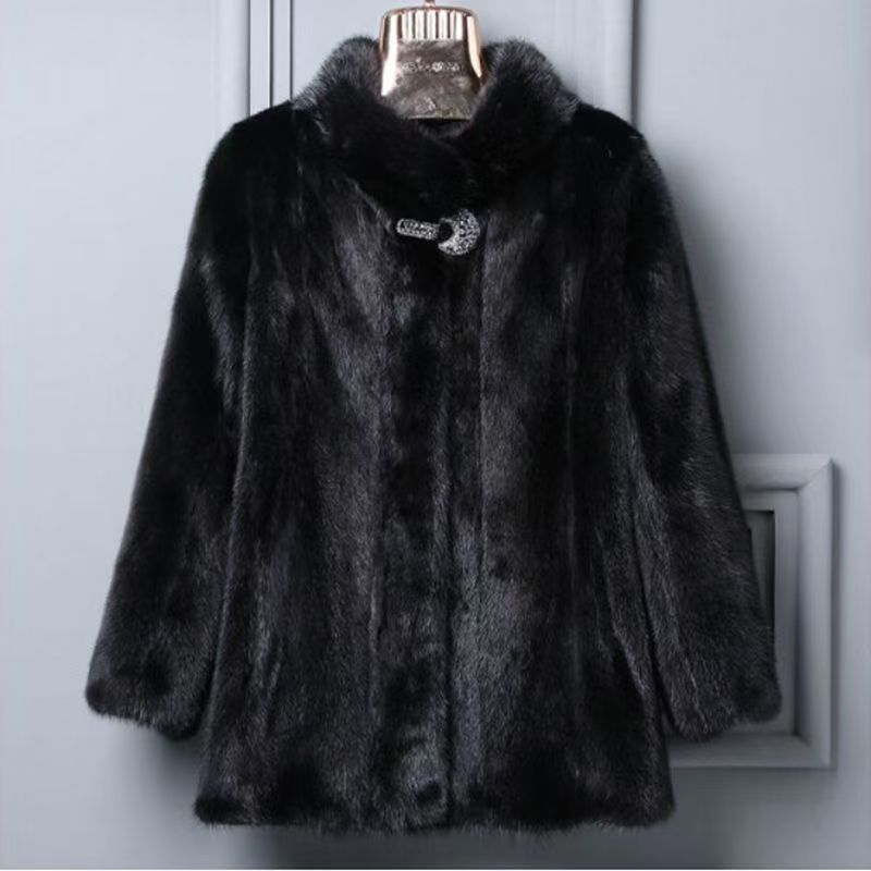 Mid-length fur coat