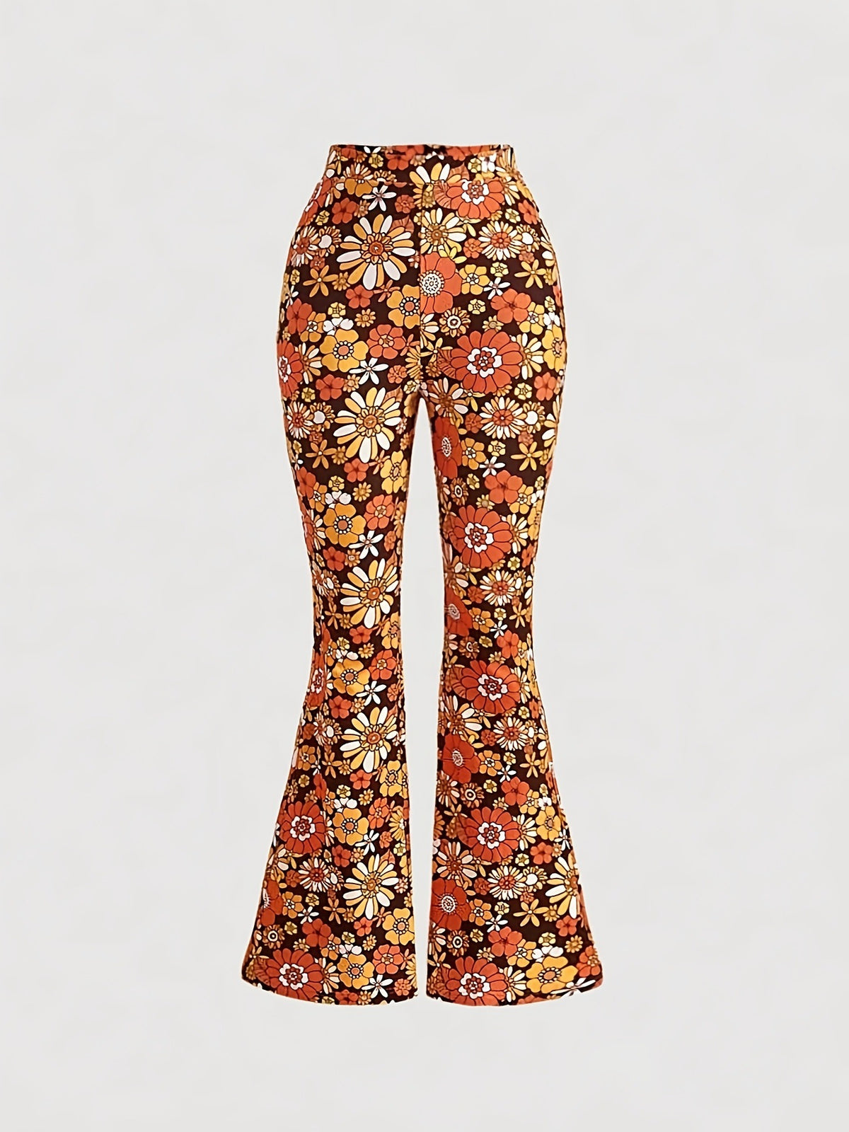 Lady's retro leopard print wide-leg pants