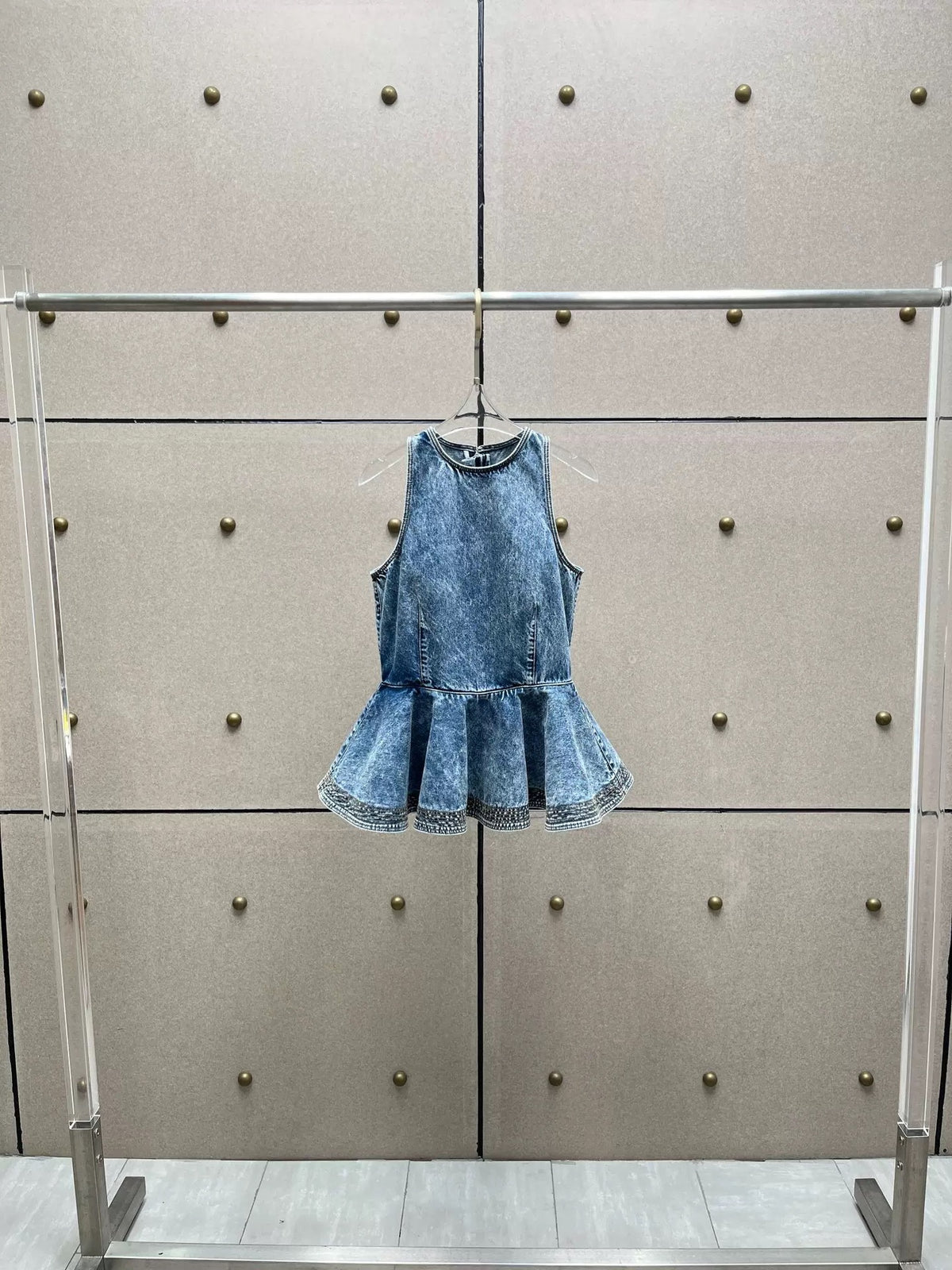 Retro Denim Waistcoat and Jeans Set