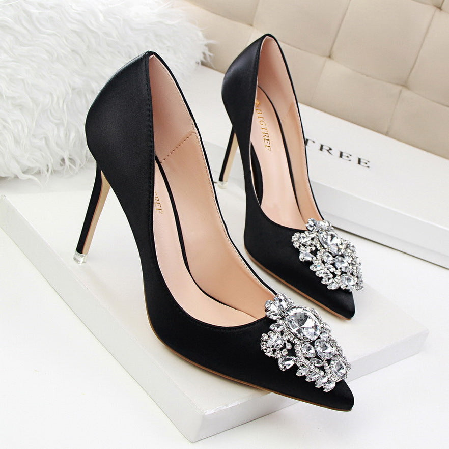 Rhinestone stiletto heels