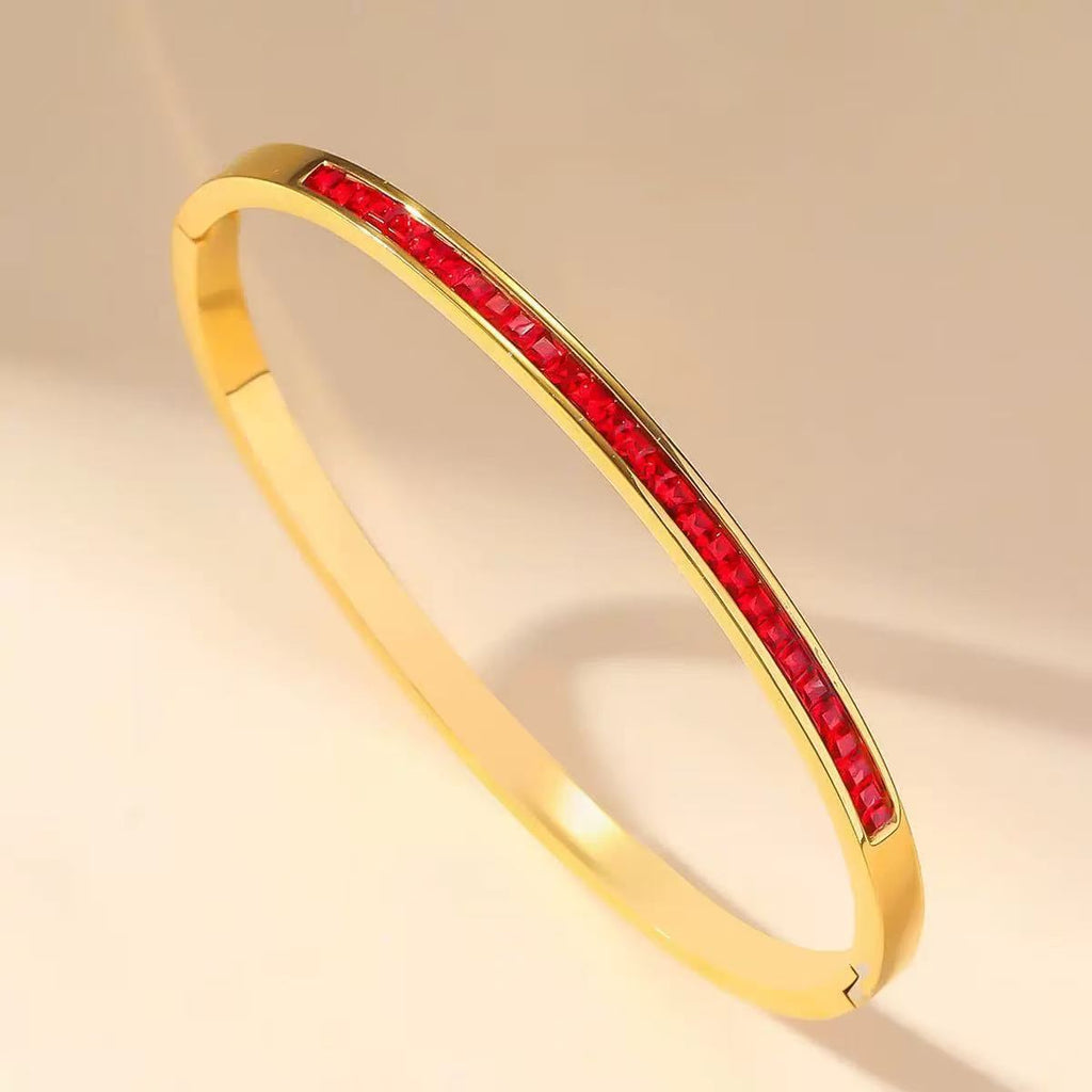 Stainless Steel Beaded Chain Bracelet with Zirconia Star Motif