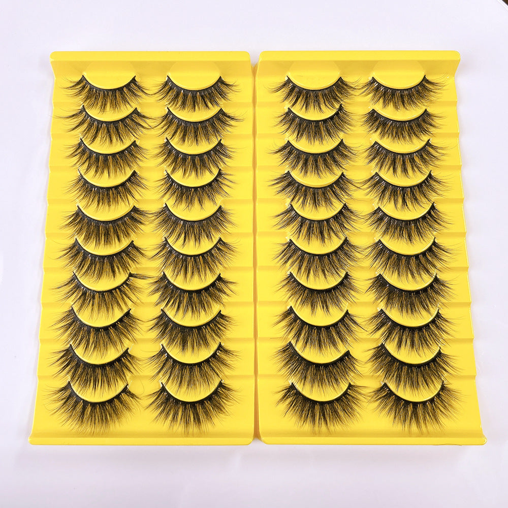 Cat Eye False Eyelashes 10 Pairs Natural Thick Strip Lashes