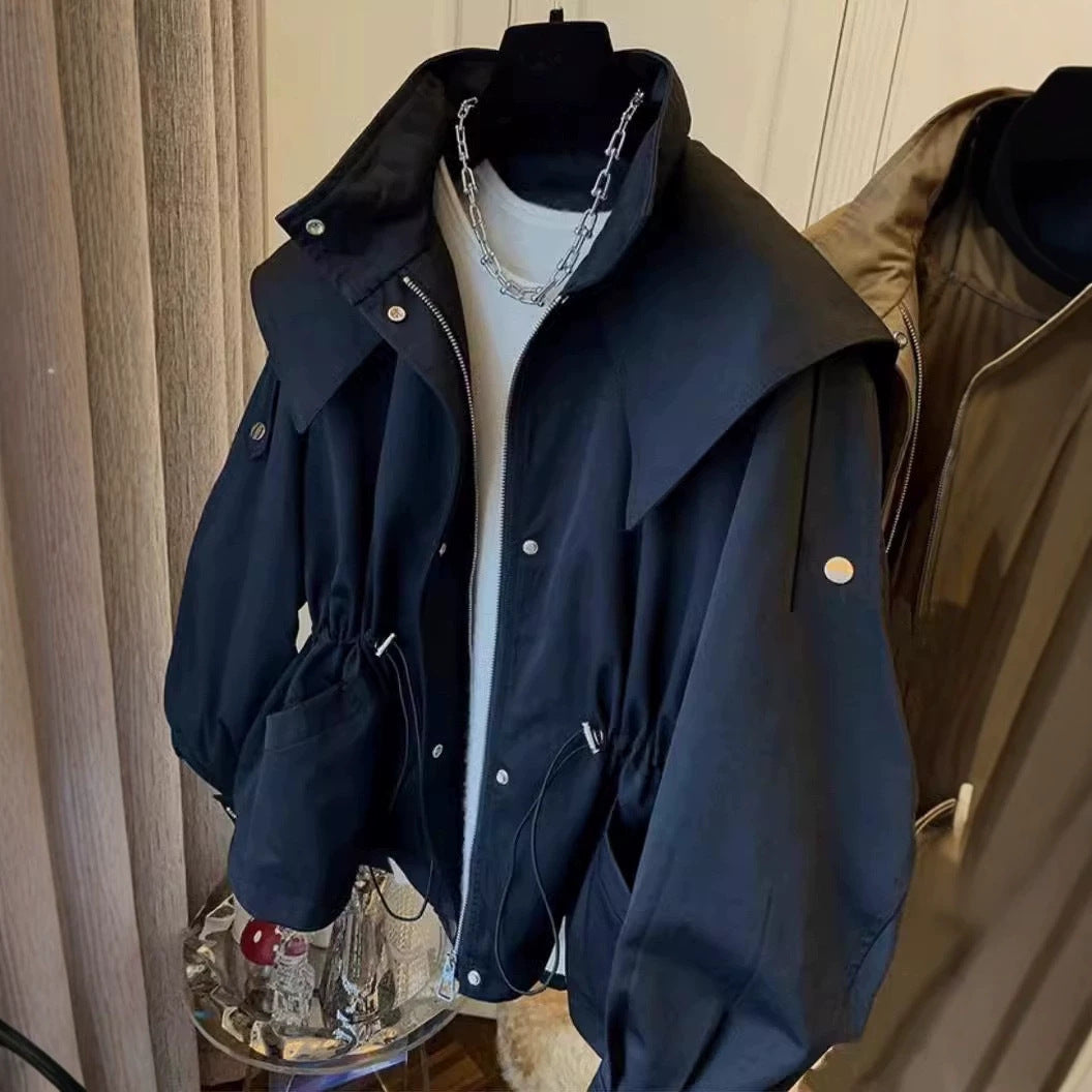 Turtleneck zip-up jacket