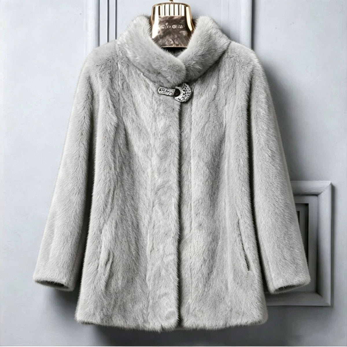 Mid-length fur coat