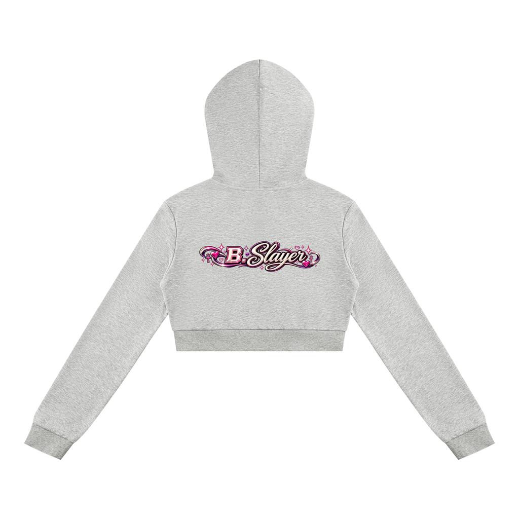 Women's Cropped Full Zip Hoodie