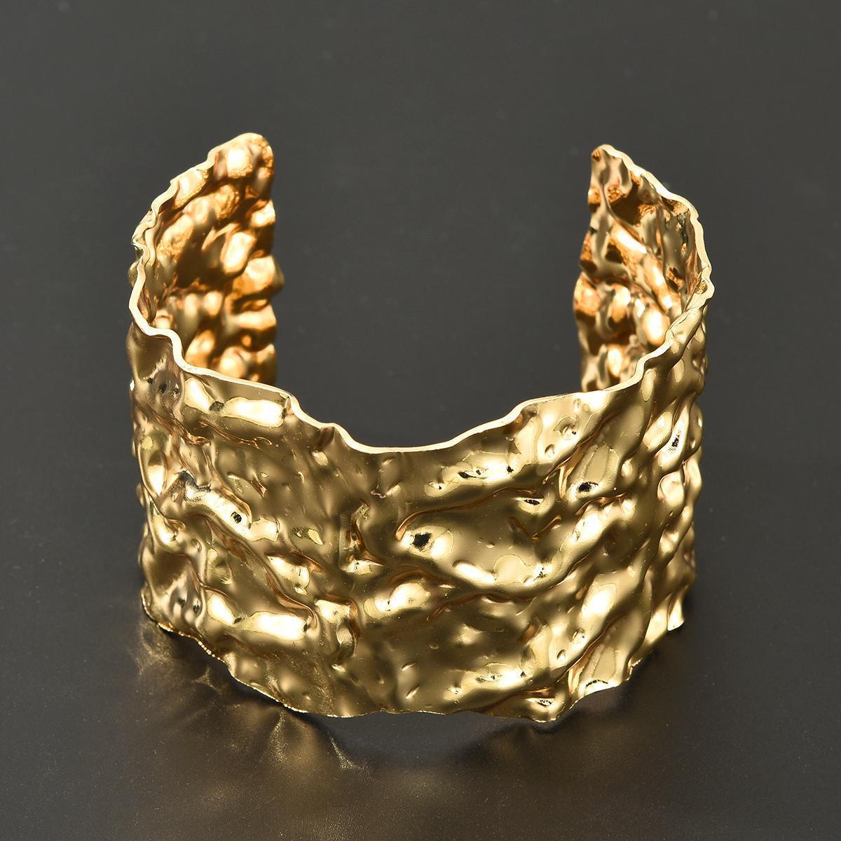 Punk Style Irregular Open Metal Bracelet Hip Hop Ins Fashion Jewelry