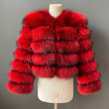 Women's Imitation Raccoon Fur Coat