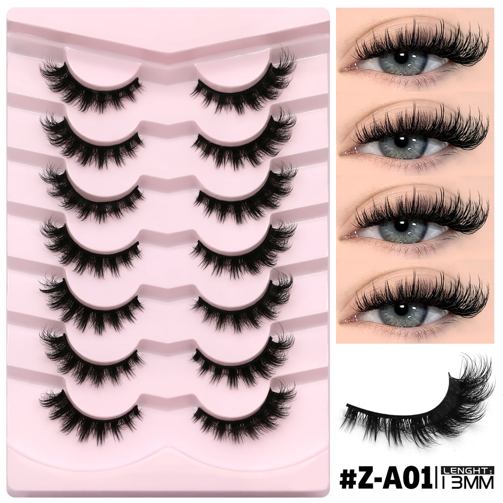 Thick-styled one-piece false lashes