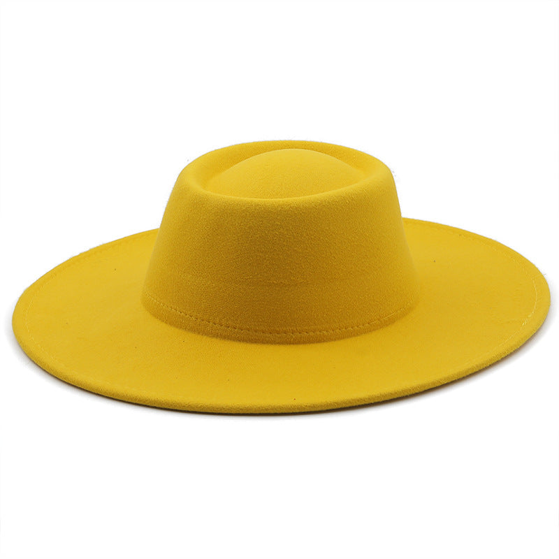 Unisex Wide Brim Woolen Hat