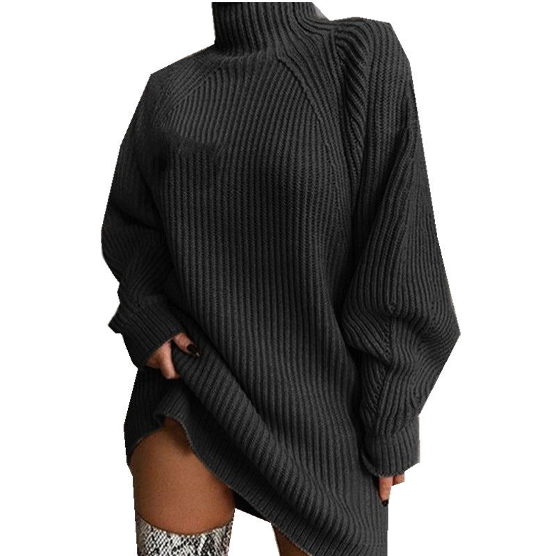Knitwear Turtleneck Sweater Dress