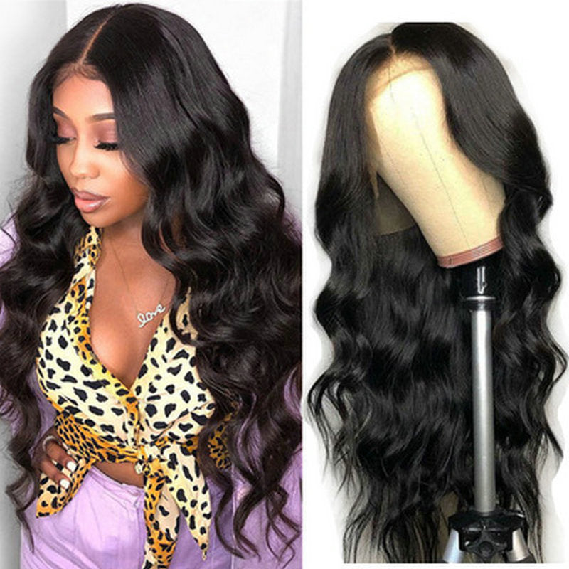 Women's Synthetic Long Curly Wig with Bangs Heat Resistant Fiber